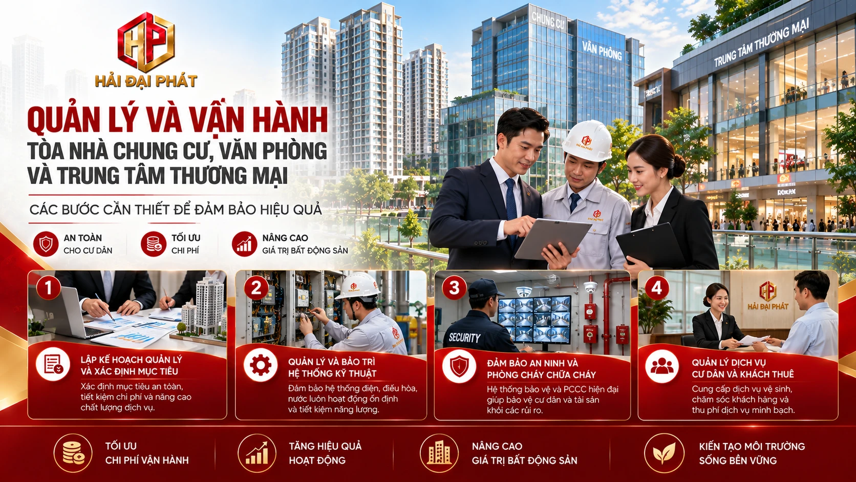 Quản lý và vận hành tòa nhà chung cư, văn phòng và trung tâm thương mại: Các bước cần thiết để đảm bảo hiệu quả