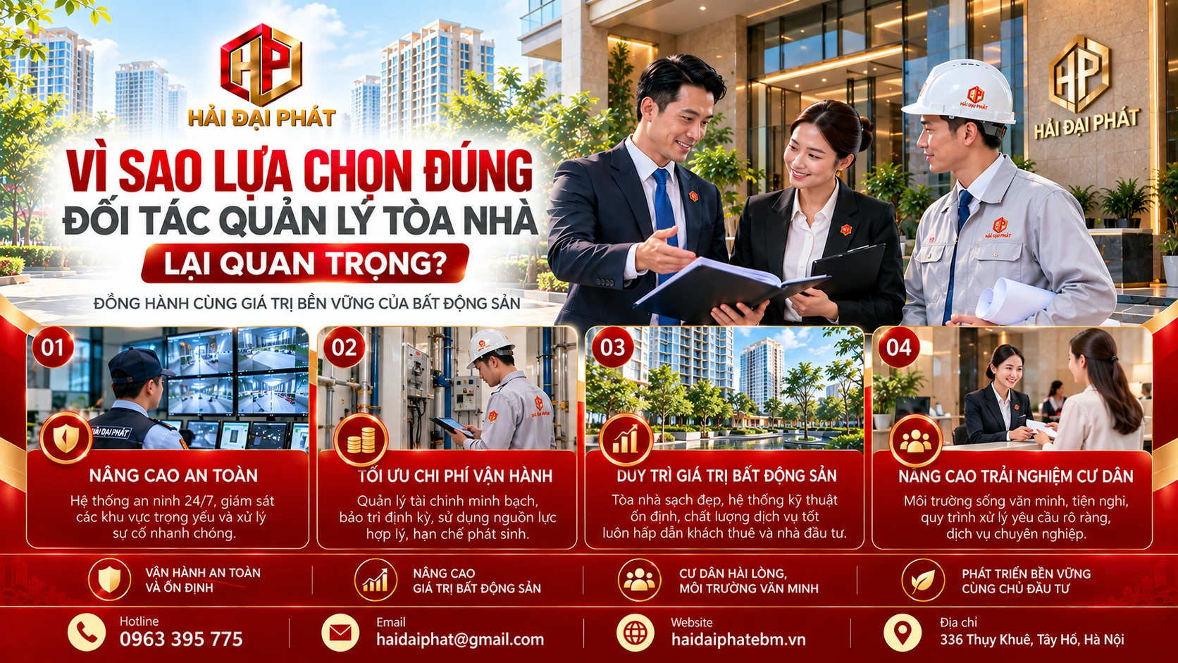 Vì sao cần chọn đúng đối tác quản lý tòa nhà? | Hải Đại Phát
