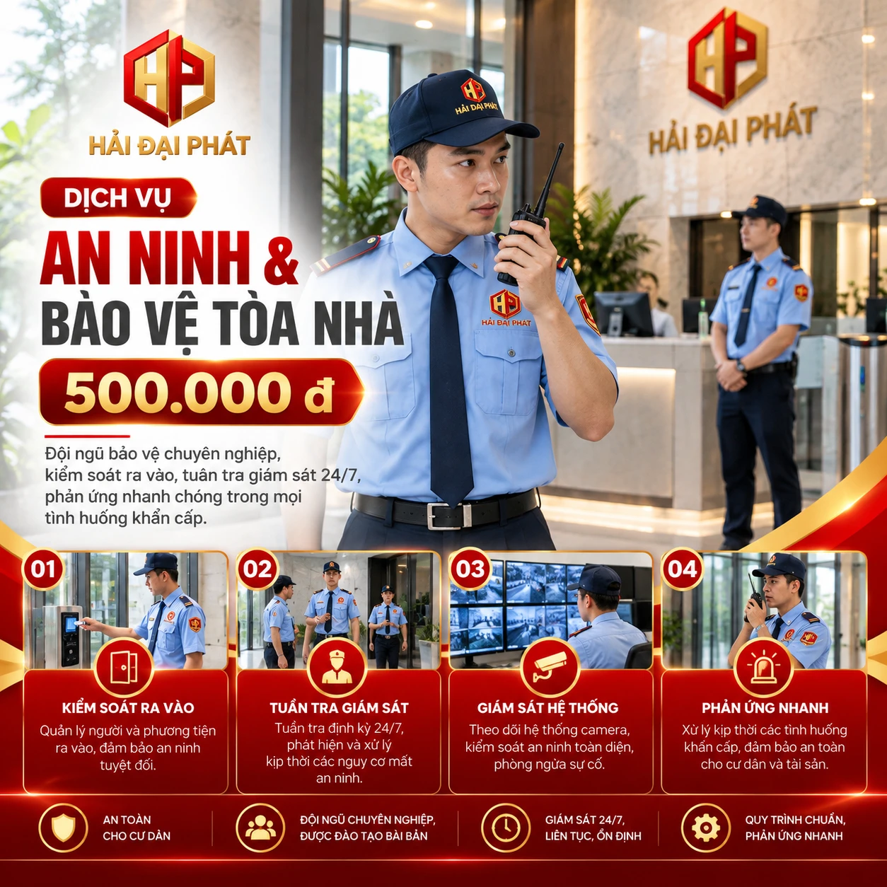Dịch vụ an ninh & bảo vệ tòa nhà